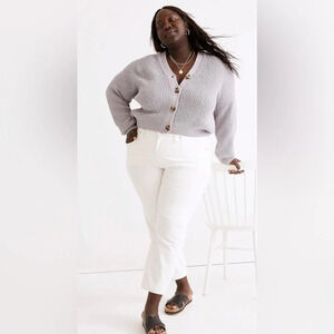 Madewell The Curvy Perfect Vintage Jean, NWT, Size 14W, White